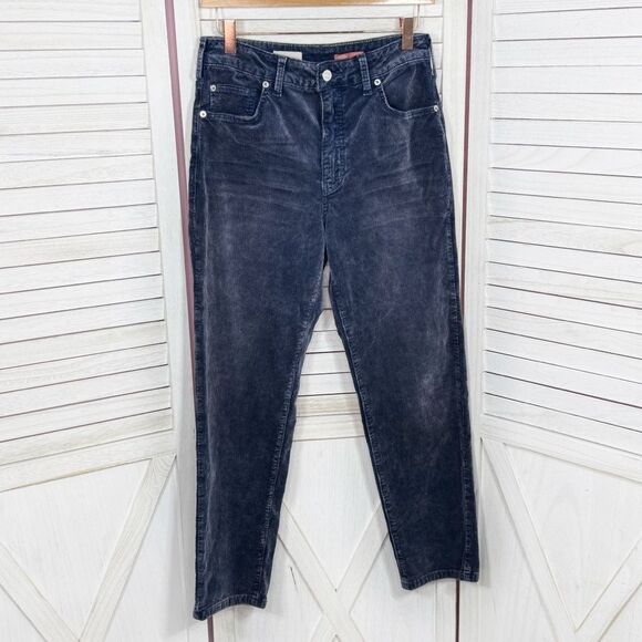 Anthropologie Pilcro The Vintage Straight Cropped Corduroy Pants Blue 27 - Picture 2 of 15